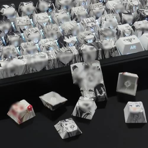 Tsungup Anime Keycaps-SidePrint Set, 129 Keys, PBT, Cherry Profile | Unique Light-Through Design thumbnail 3