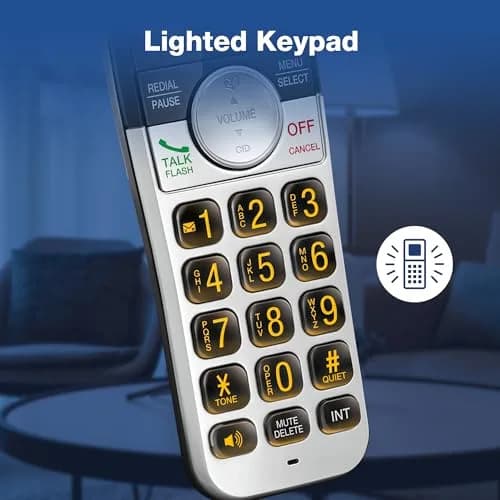 VTech DECT 6.0 Cordless Phone 3-Handset System | Interference-Free Sound, Large Backlit Display, Big Buttons, Caller ID thumbnail 5