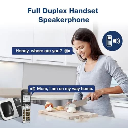 VTech DECT 6.0 Cordless Phone 3-Handset System | Interference-Free Sound, Large Backlit Display, Big Buttons, Caller ID thumbnail 3