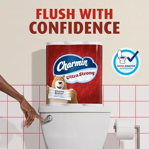 Charmin Ultra Strong Toilet Paper 6 Mega XL Rolls (1980 Sheets Total) | 4X Stronger When Wet thumbnail 9