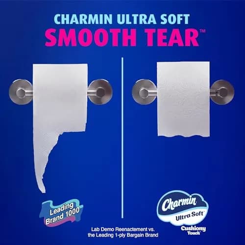 Charmin Ultra Soft Cushiony Touch Toilet Paper, 18 Family Mega XL Rolls (6552 Sheets Total) | 2-Ply White thumbnail 8