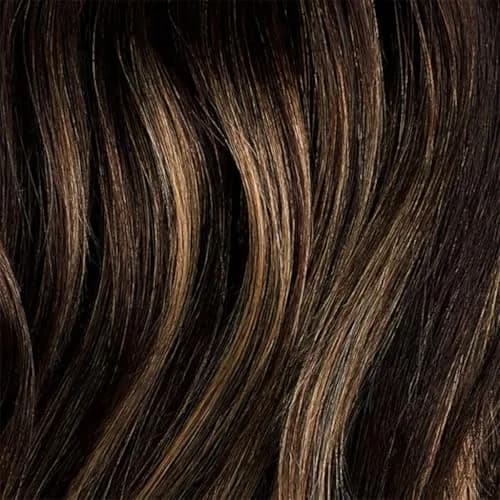LUXY Scalp Hair Fill-In Extensions Dark Brown Balayage 12" | Natural Coverage & Seamless Blend thumbnail 2