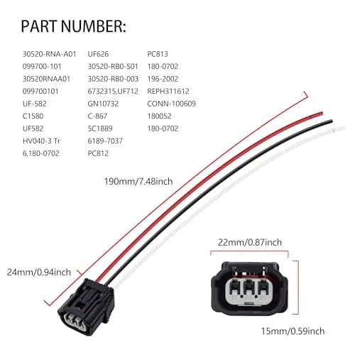 HiSport Ignition Coil Connector Harness Replacement for Honda & Acura 4PCS | Compatible with Honda 2006-2019 thumbnail 5