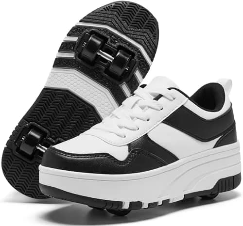 ANEFUN Kids Roller Skate Shoes 4-Wheel Detachable Sneakers | Safe, Comfortable & Versatile thumbnail 1
