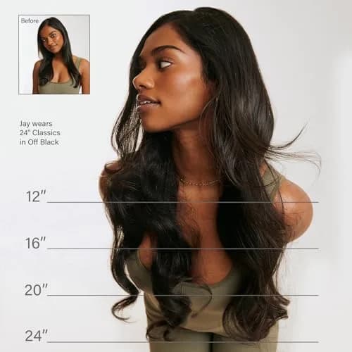 LUXY Classic Clip-In Hair Extensions Chestnut Brown Balayage | 20 Inch, 160g, Natural Blend, Remy Human Hair thumbnail 6