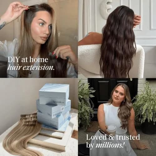 LUXY Classic Clip-In Hair Extensions 20 Inch 220g Blonde | Natural Volume & Length thumbnail 5