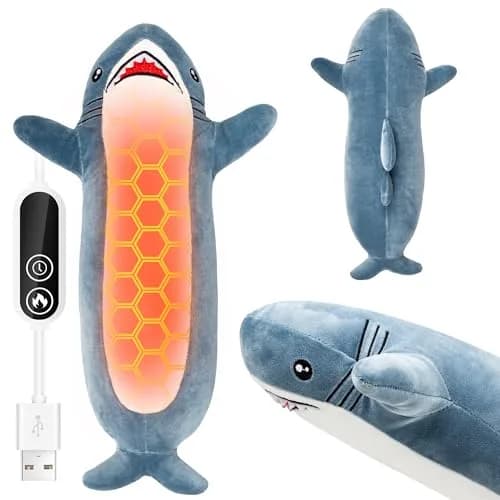 HOTHUGZ Shark Heating Pad for Period, Electric Belly & Back Warmth | USB Plush Shark thumbnail 1