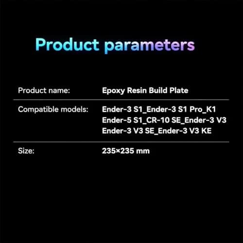 Creality 3D Printer Build Plate Black EP Plate 235 x 235mm (9.25 x 9.25 inch) | Textured Spring Steel for Ender 3 V3 SE, K1, K1C, Ender 5 S1 thumbnail 6