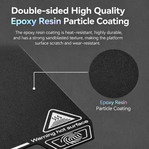 Creality 3D Printer Build Plate Black EP Plate 235 x 235mm (9.25 x 9.25 inch) | Textured Spring Steel for Ender 3 V3 SE, K1, K1C, Ender 5 S1 thumbnail 8