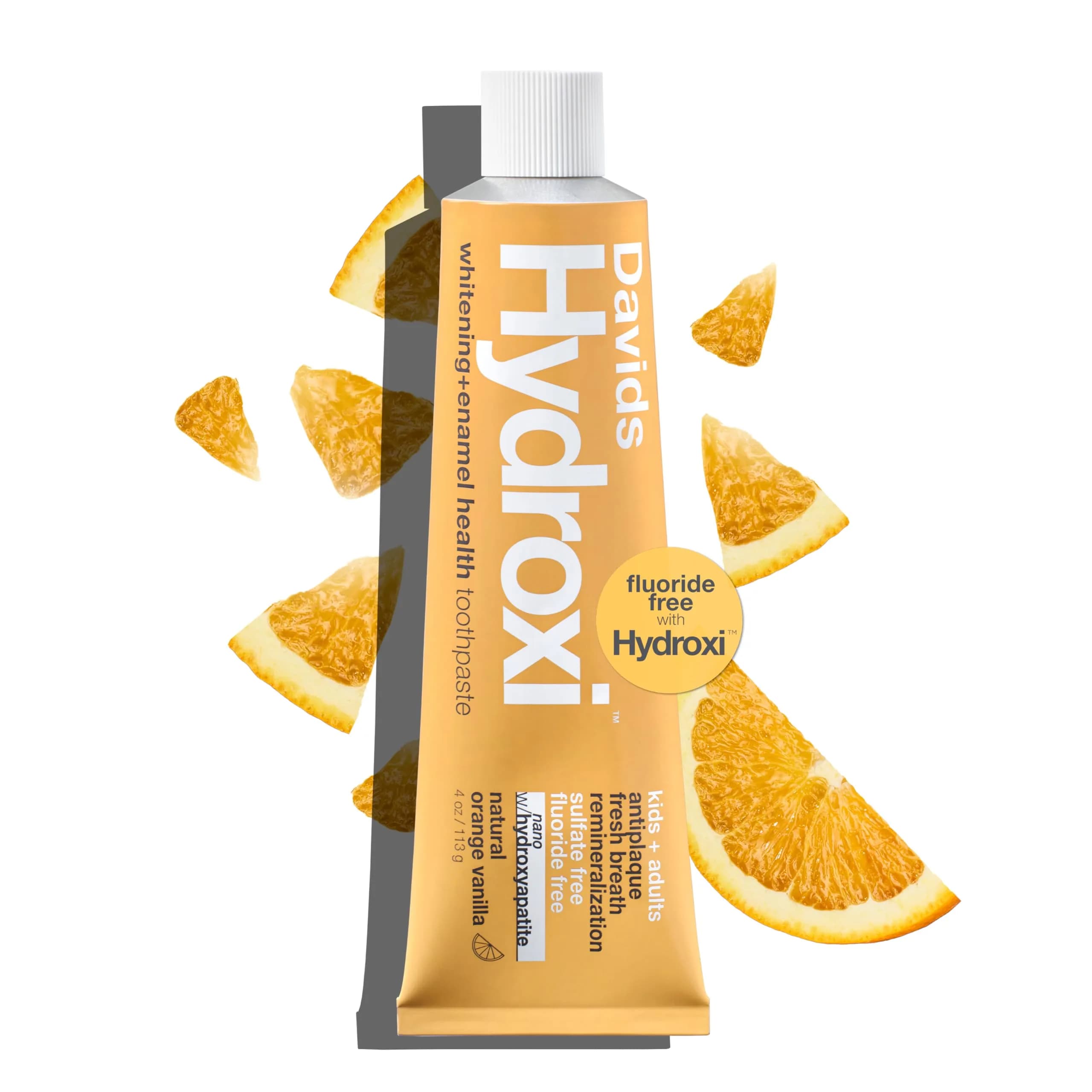 Davids Nano Hydroxyapatite Toothpaste Sensitive Whitening Peppermint 5.25oz (149g) | EWG Verified for Enamel Health — 6. Orange Vanilla / 4 Ounce