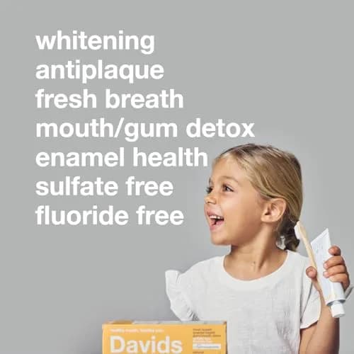 Davids Nano Hydroxyapatite Toothpaste Fluoride Free Orange Vanilla 4oz | EWG Verified & USDA Biobased thumbnail 6
