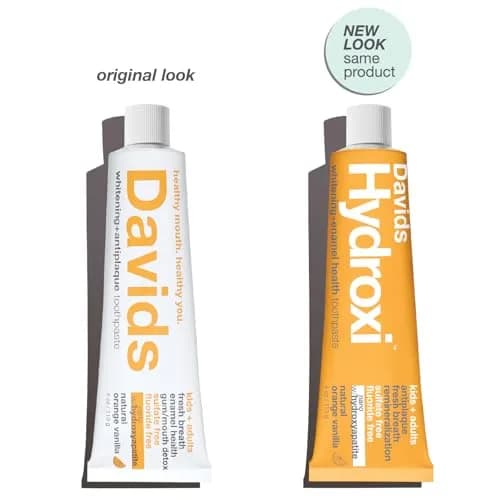 Davids Nano Hydroxyapatite Toothpaste Fluoride Free Orange Vanilla 4oz | EWG Verified & USDA Biobased thumbnail 2