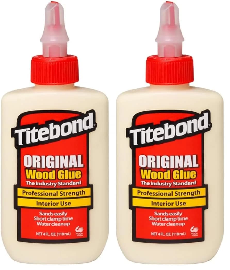 Titebond Original Wood Glue 5063, Industry Standard, 8 fl oz (237 ml) Bottle | Bonds Stronger Than Wood — 2-Pack