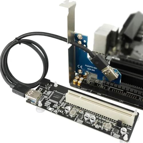 Trotwei Blue PCIe to PCI Adapter Card with Bracket, 120mm Mini PCB | Industrial-Grade Stability thumbnail 5