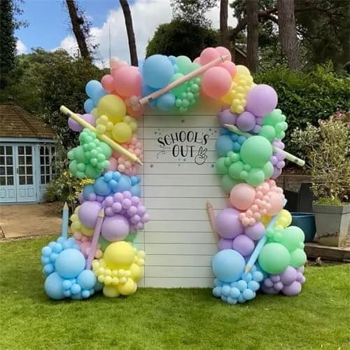 HILAVO Pastel Rainbow Balloons 60Pcs 12 Inch | Assorted Colors Latex Balloon for Party Decorations thumbnail 8