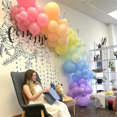 HILAVO Pastel Rainbow Balloons 60Pcs 12 Inch | Assorted Colors Latex Balloon for Party Decorations thumbnail 5