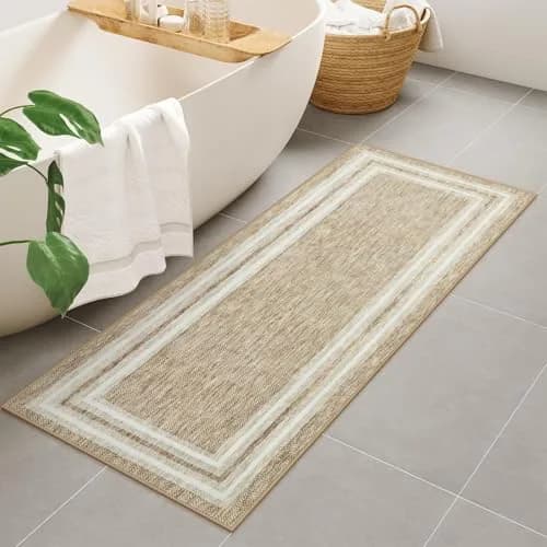 OJIA 2'x5' (61cm x 152cm) Runner Rug | Machine Washable Non-Slip Polyester Hallway Carpet thumbnail 1