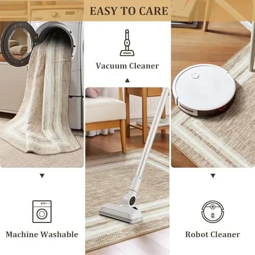 OJIA 2'x5' (61cm x 152cm) Runner Rug | Machine Washable Non-Slip Polyester Hallway Carpet thumbnail 5