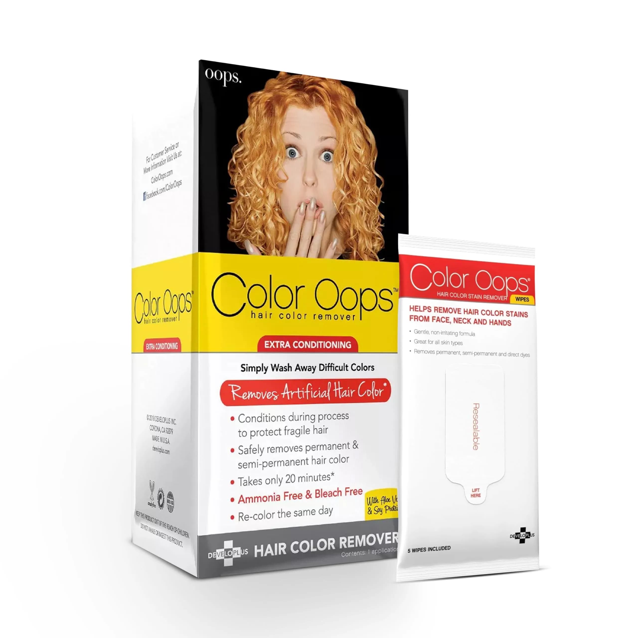 Color Oops Extra Conditioning Hair Color Remover 150ml (5 fl oz) | Safely Removes Permanent Dye — Extra Conditioning + Wipes