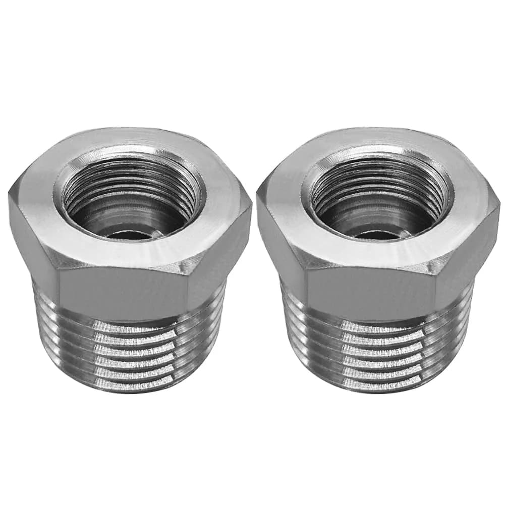 beduan Brass Water Line Adapter 3/8" Comp to 1/2" NPT (4-Pack) | Connects Old Shutoff Valves to Modern Faucet Supply Lines — Stainless Steel / 3/8 Comp to 1/2 BSP