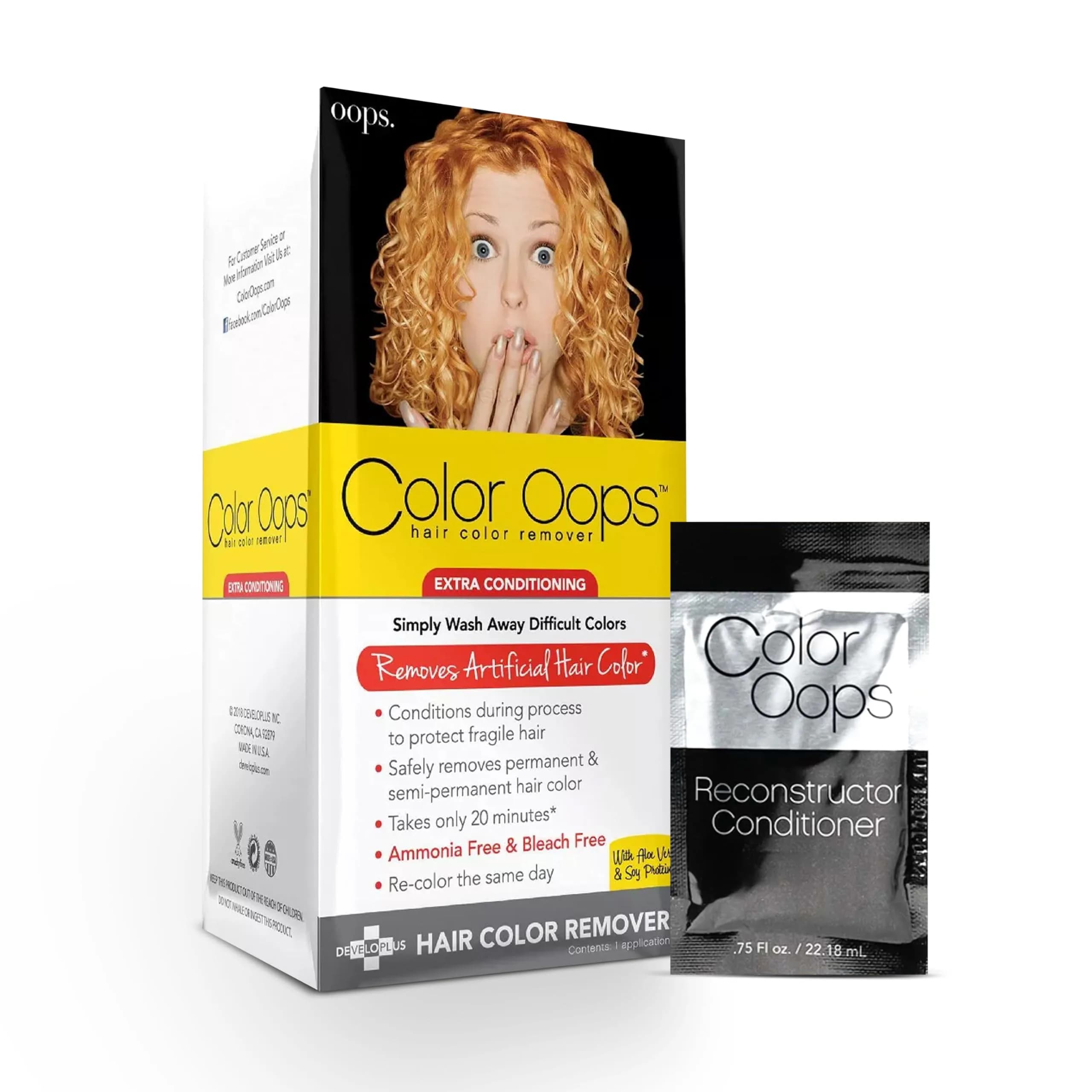 Color Oops Extra Conditioning Hair Color Remover & Reconstructor Conditioner Bundle 236ml (7.92 Fl Oz) | Safely Removes Permanent & Semi-Permanent Dye