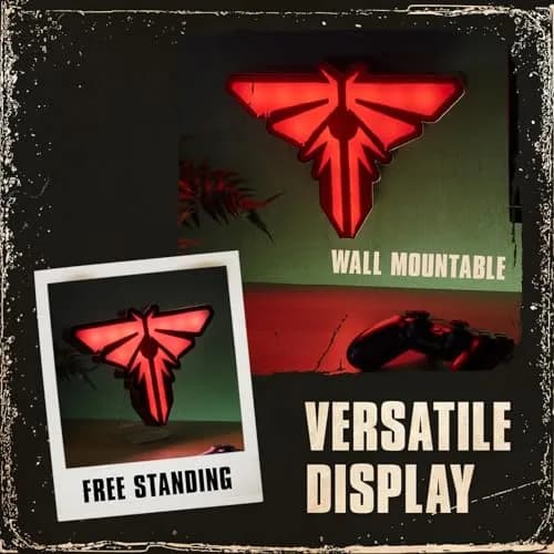 Paladone The Last of Us Firefly Logo Light | Neon Nightlight & Decor, 27.5cm, Multicolor thumbnail 2