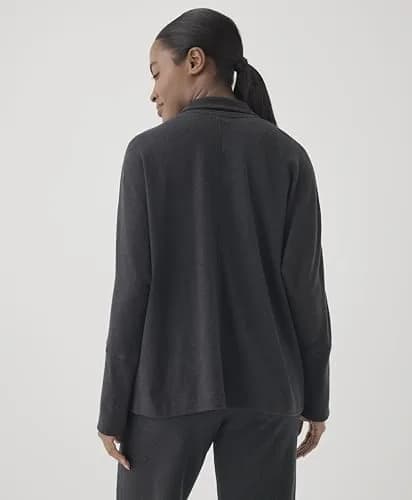 Pact Organic Cotton Women's Relaxed Blazer Charcoal Heather | Sustainable, Comfortable Fit, Machine Washable thumbnail 7