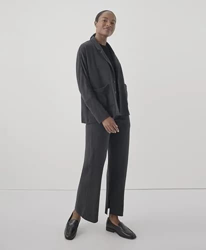 Pact Organic Cotton Women's Relaxed Blazer Charcoal Heather | Breathable, Sustainable Fit (70-120 chars) thumbnail 3