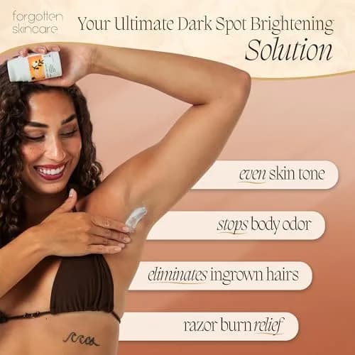 Forgotten Skincare Underarm Brightening Body Cream 50ml (1.7 Fl Oz) | Vitamin C & Salicylic Acid for Dark Underarms thumbnail 4