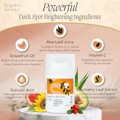 Forgotten Skincare Underarm Brightening Body Cream 50ml (1.7 Fl Oz) | Vitamin C & Salicylic Acid for Dark Underarms thumbnail 5