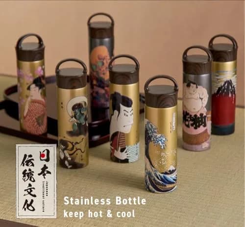 Reach Will Vacuum Flask 400 ml | Japanese Traditional Culture Stainless Steel Mug Bottle thumbnail 5