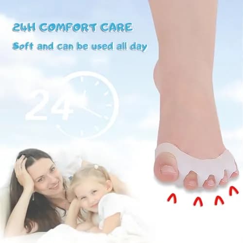 ERSANLI Toe Separators Kids Corrector for Pedicure 2 Pairs | Supports Toe Alignment & Comfort thumbnail 6