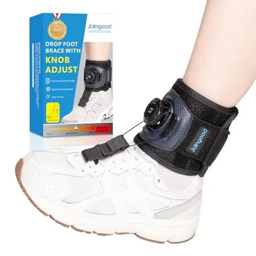 joingood AFO Foot Drop Brace with Reel-Adjust Dorsiflexion Assist L/XL (35cm Calf Circumference) | Orthopedic Brace for Walking Support thumbnail 1
