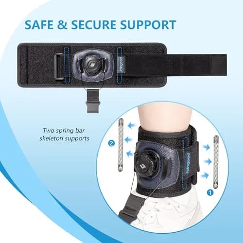joingood AFO Foot Drop Brace with Reel-Adjust Dorsiflexion Assist L/XL (35cm Calf Circumference) | Orthopedic Brace for Walking Support thumbnail 6