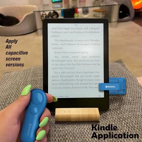 SK SYUKUYU RF Remote Control Page Turner with Mute Button for Kindle, iPad, Android Tablets, iPhone | Blue thumbnail 3