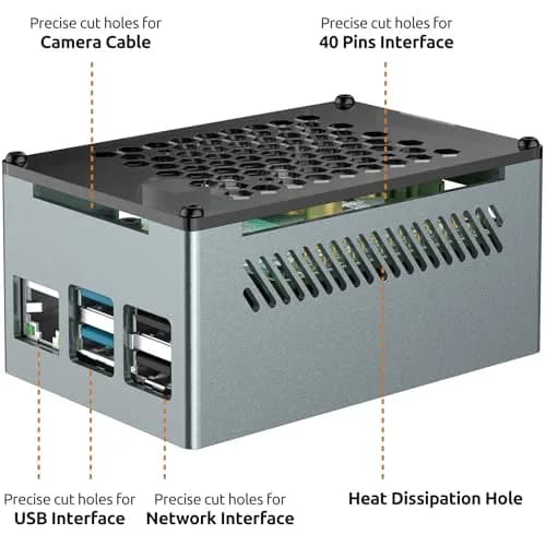 InnoMaker Aluminum Alloy Case for Raspberry Pi 5 | Dual Cooling & Compatibility thumbnail 4