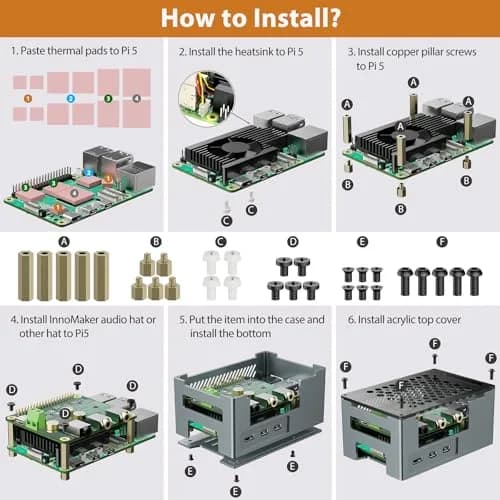 InnoMaker Aluminum Alloy Case for Raspberry Pi 5 | Dual Cooling & Compatibility thumbnail 7
