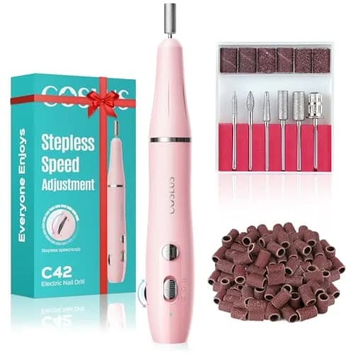 COSLUS C42 Cordless Nail Drill File with Stepless Precise Speed Control & USB-C Charging | 20000 RPM thumbnail 1
