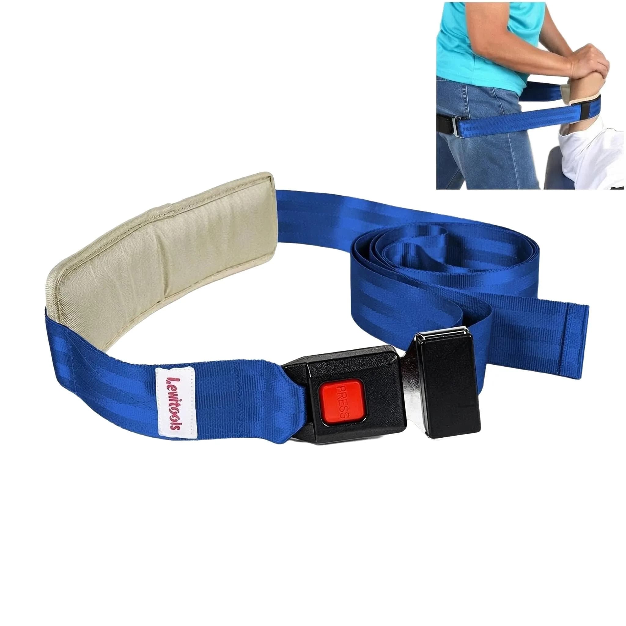 Lewitools Mobilization with Movement (MWM) Belt with Adjustable Pad 2.44 m (8 ft) | Physical Therapy Strap for Joint Mobility - main product image