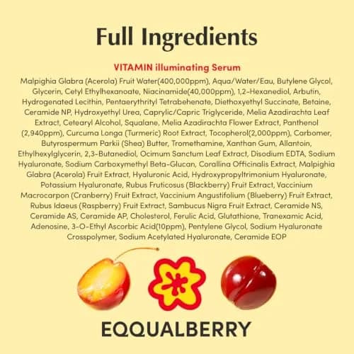 EQQUALBERRY Vitamin Illuminating Serum 30ml (1.01 fl oz) | Niacinamide 4% & TXA for Face Glow thumbnail 9