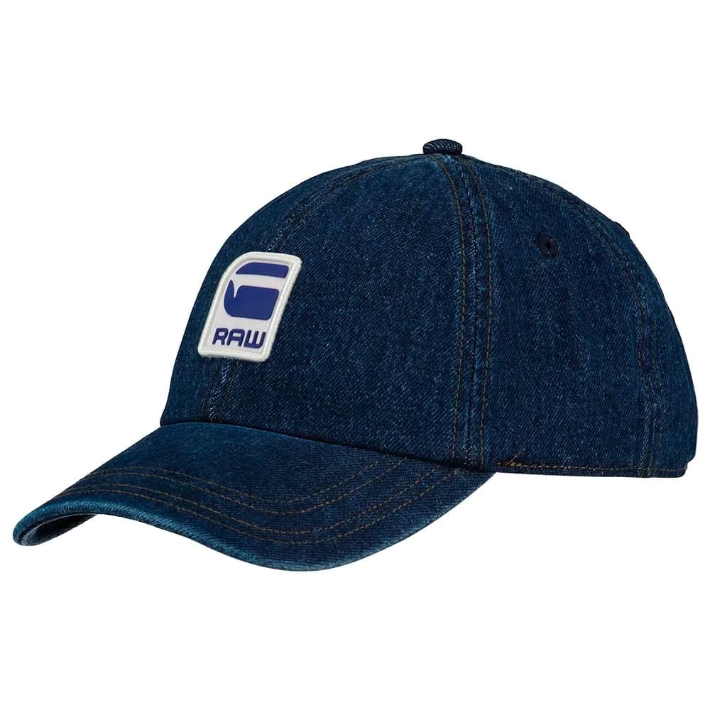 G-STAR Men's Avernus Burger Baseball Cap, Blue (Worn in Watercourse D26254-D317-H146), One Size | Water-Resistant Cotton Cap