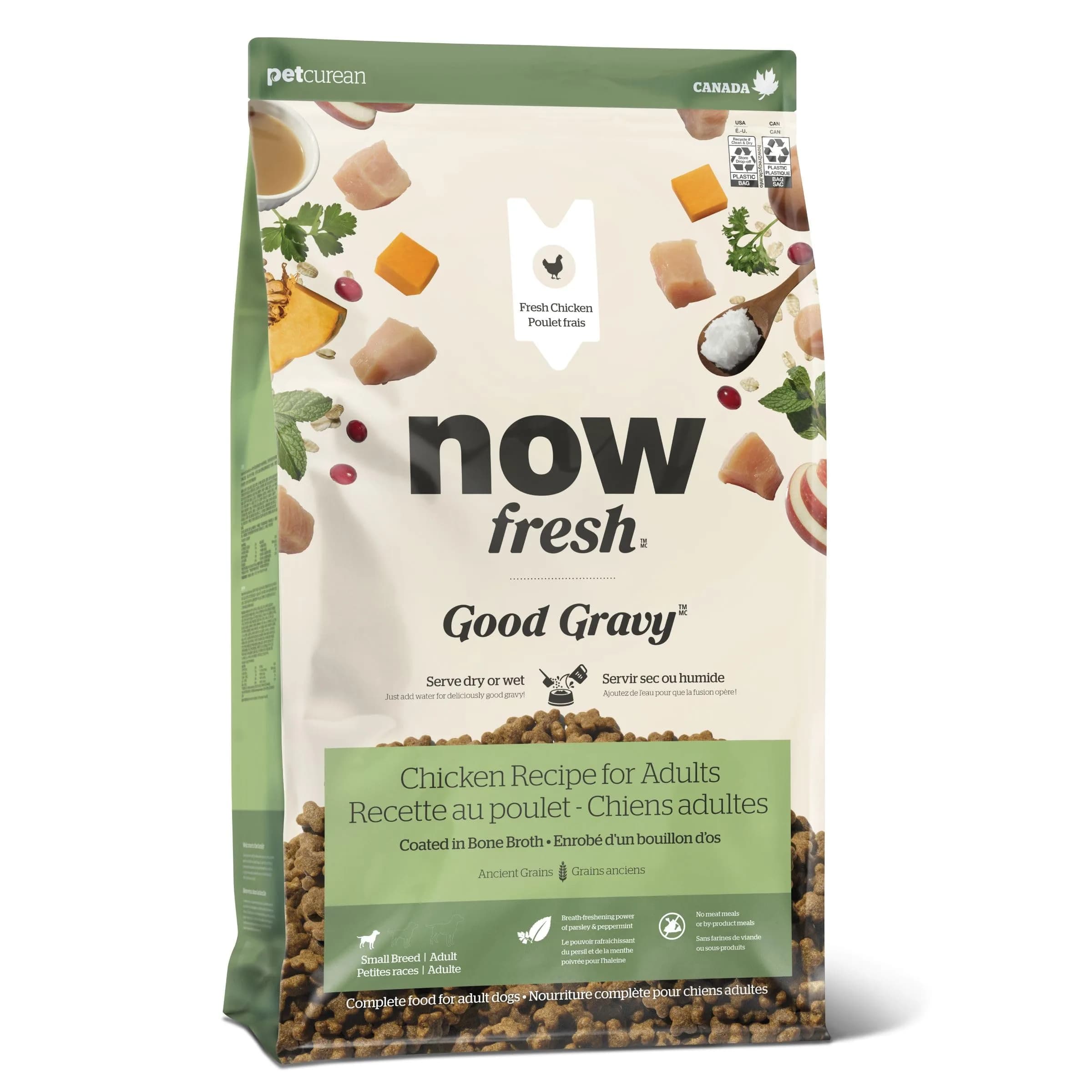 Now Fresh Good Gravy Small Breed Adult Dry Dog Food, Chicken, 3.5 lb | Supports digestion & weight control - main product image