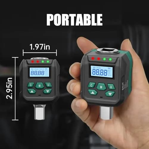 XLIT 1/2" Digital Torque Wrench Adapter 4.4-147.5 ft-lb (6-200 Nm) | High-Accuracy Automotive Tool thumbnail 6