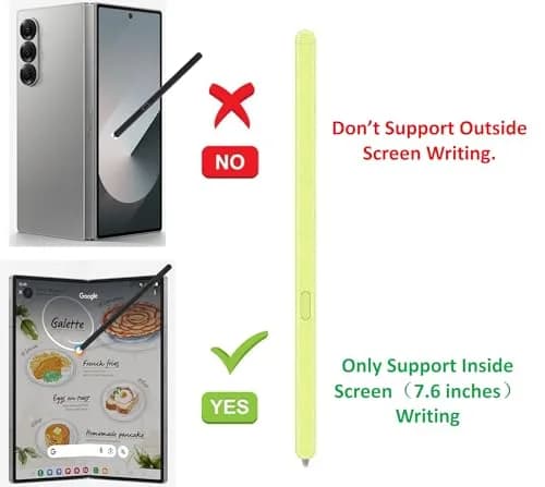 SLQ S Pen Fold Edition Stylus Pen for Samsung Galaxy Z Fold 5/6 5G Phones, Slim 1.5mm Tip, 4096 Pressure Levels, Green | USA-Sourced Import thumbnail 5