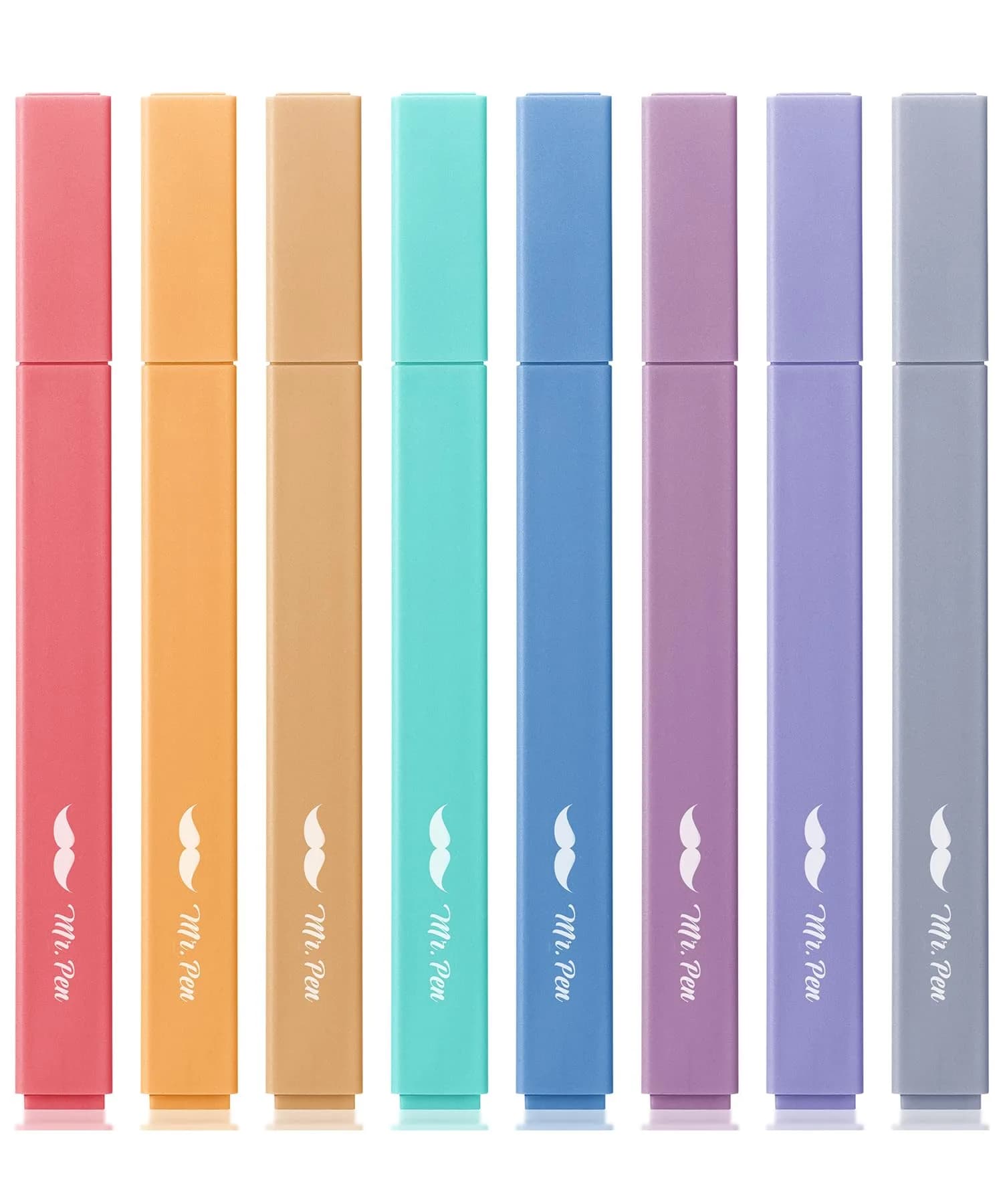 Mr. Pen Aesthetic Highlighters No Bleed, 8 Pack, Assorted Pastel Colors | Chisel Tip, Fast Dry, Journaling & School Supplies