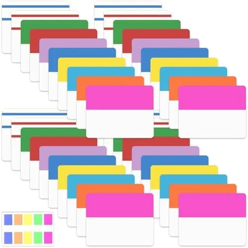 ELII 900 Pcs 2 Inch Sticky Index Tabs & 100 Pcs 0.5 Inch Tabs | Writable, Repositionable, 10 Neon Colors thumbnail 1