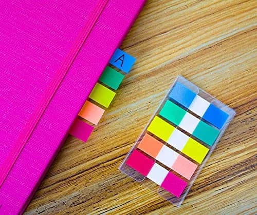ELII 900 Pcs 2 Inch Sticky Index Tabs & 100 Pcs 0.5 Inch Tabs | Writable, Repositionable, 10 Neon Colors thumbnail 5