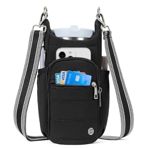 Telena Water Bottle Holder with Strap for Women | 40oz Capacity Waterproof Carrier thumbnail 1