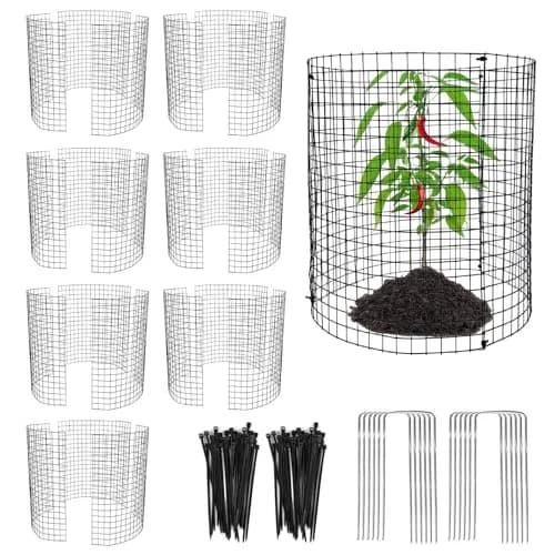 YEXEXINM Metal Plant Protector 12'' x 12'' | Garden Animal Barrier for Small Plants thumbnail 1