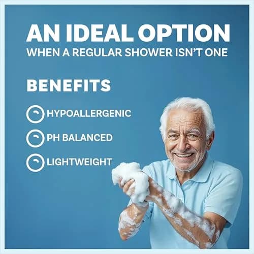 Scrubzz Sensitive Skin Rinse-Free Bathing Wipes 25 Count (19.8cm x 19.8cm) | Hypoallergenic & pH-Balanced for Gentle Cleansing thumbnail 6
